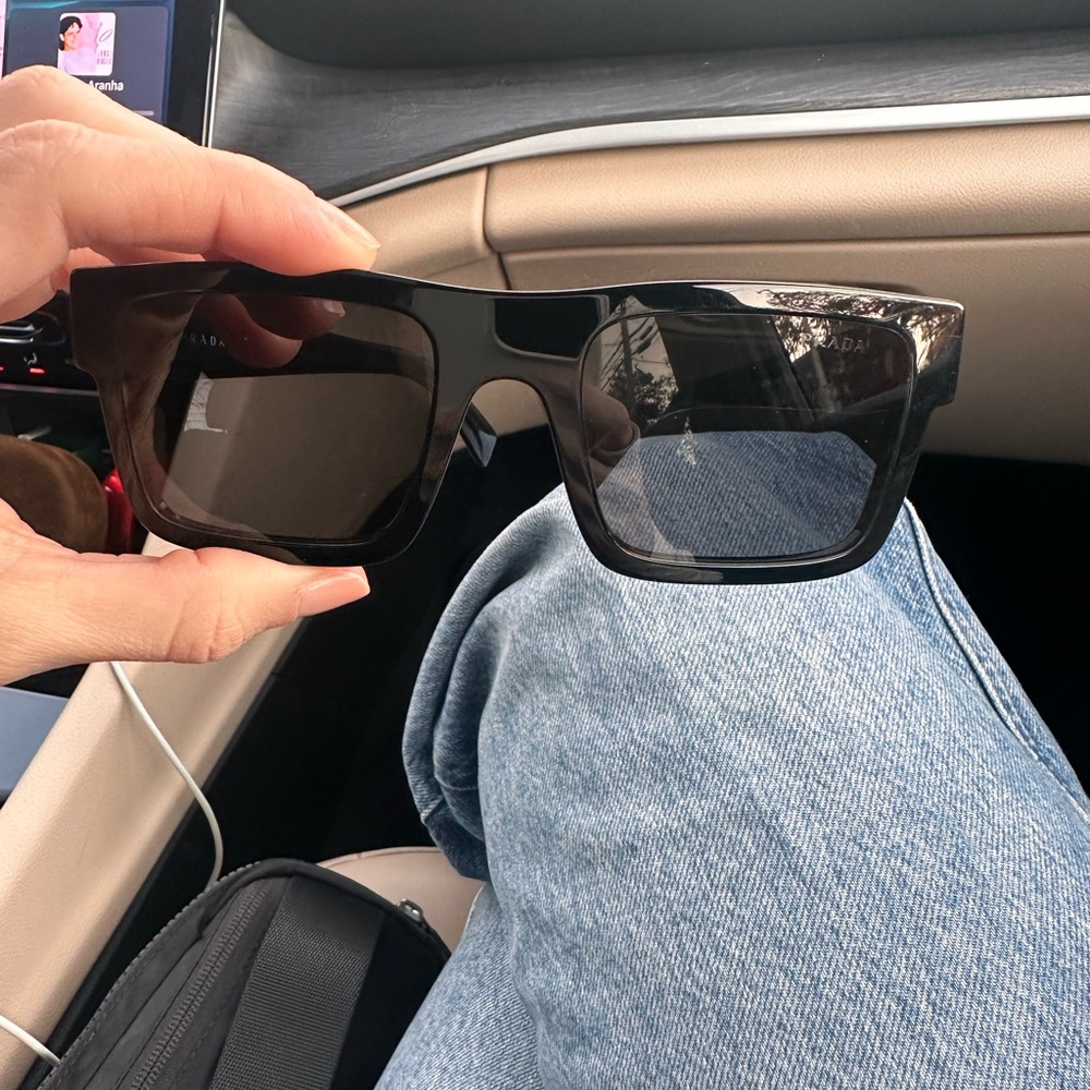 Prada Black Rectangular Sunglasses - image 6